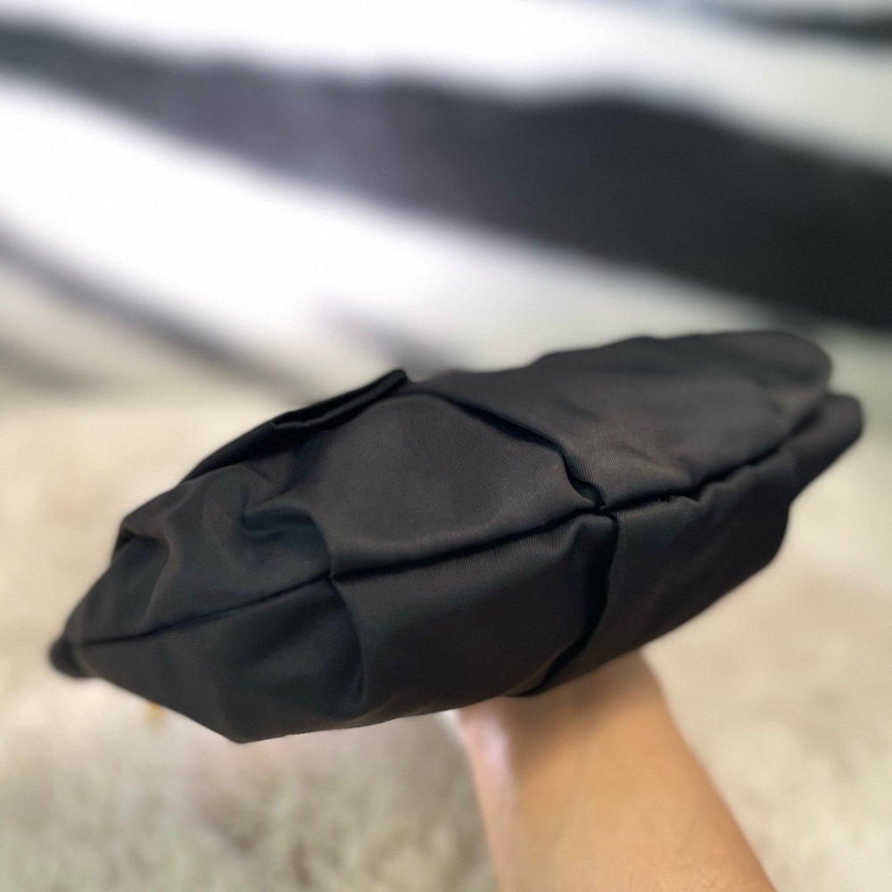 Prada Tessuto Nylon Bow Pouch in black - Picture 8 of 16